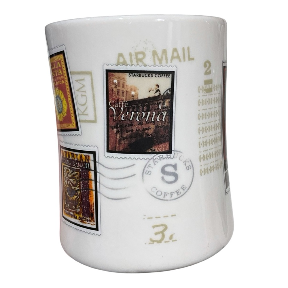 2002 STARBUCKS Coffee Barista Mug Air Mail Stamps Kenya, Panama, Italian Roasts - Picture 3 of 13